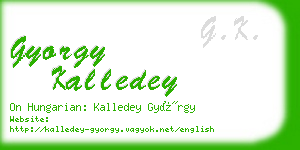 gyorgy kalledey business card